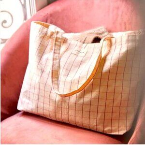 SEZANE checkered tote